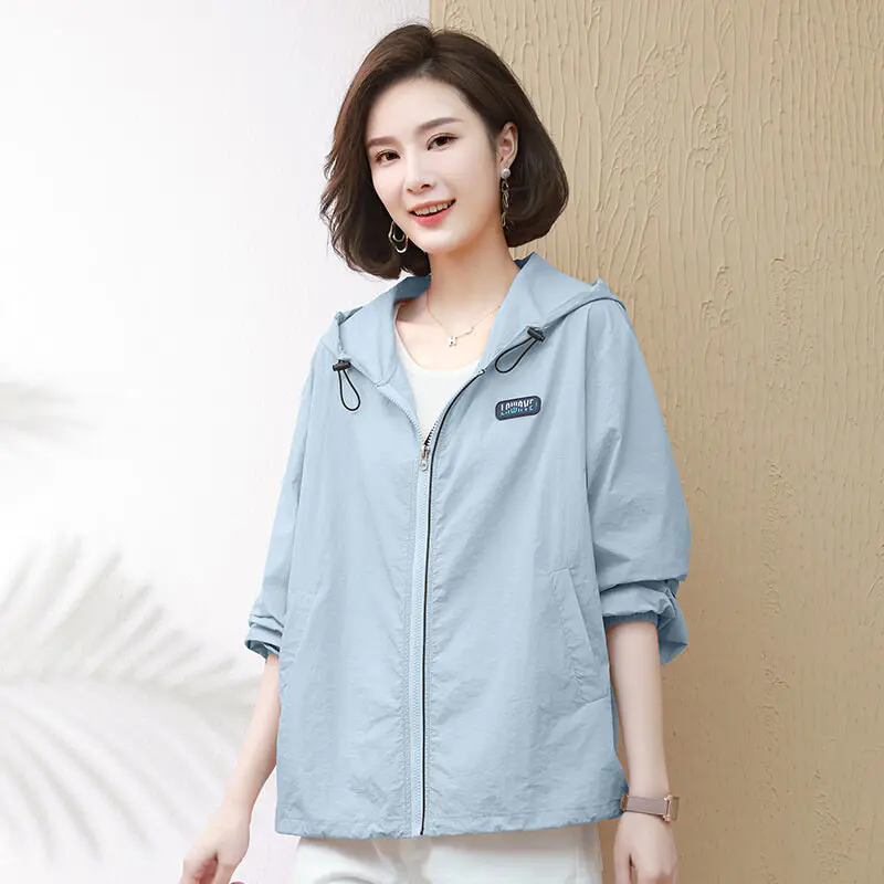 【三花棉業，新品上市】夏季新款時尚輕薄防曬衣，大碼寬松透氣防曬服，百搭洋氣年輕範，大碼可穿